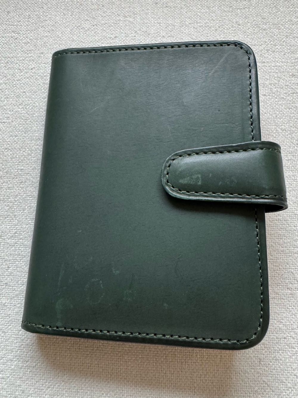 Coach Green Leather Snap Card Holder